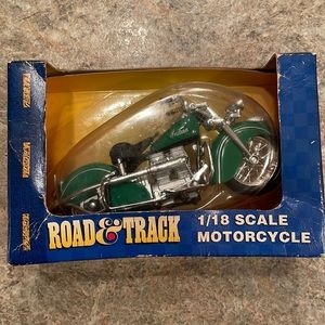 Road & Track 1/18 Scale Motorcycle in original box.